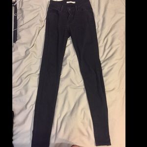 Levi Strauss 710 Super Skinny Black Denim Jeans